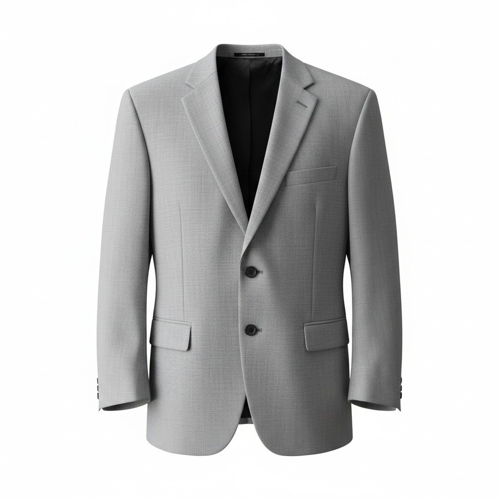 Stafford Men's Light Grey Micro Check Three Button Blazer Jacket Business Casual